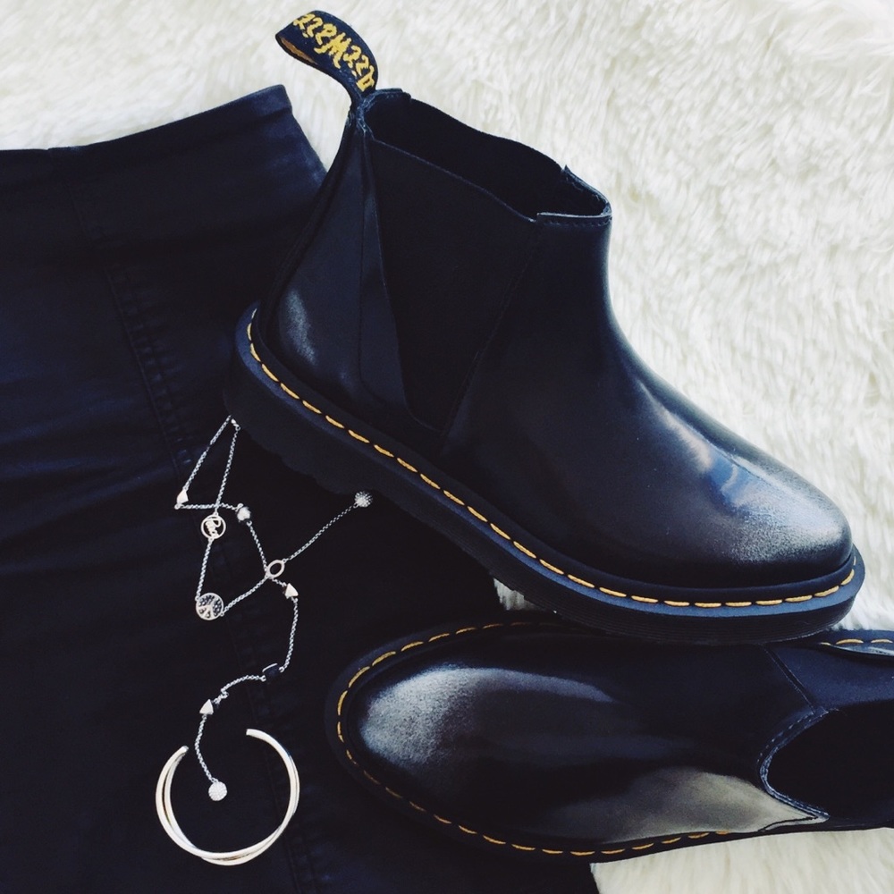 Dr. Martens Black and Silver boots